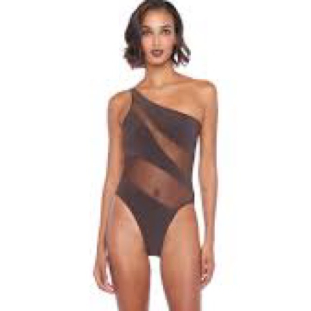 Norma Kamala SNAKE MESH MIO Chocolate XXS XS Brown Swim Swimsuit